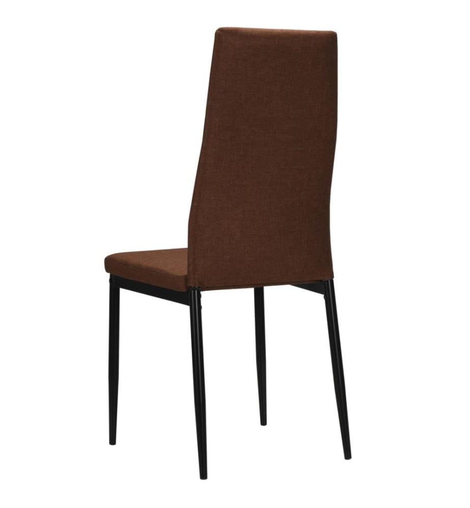 Esszimmerstühle 2 Stk. Braun Stoff