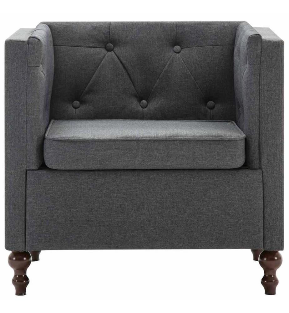 Sessel Dunkelgrau Stoff