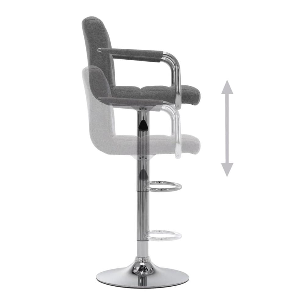 Barhocker Hellgrau Stoff