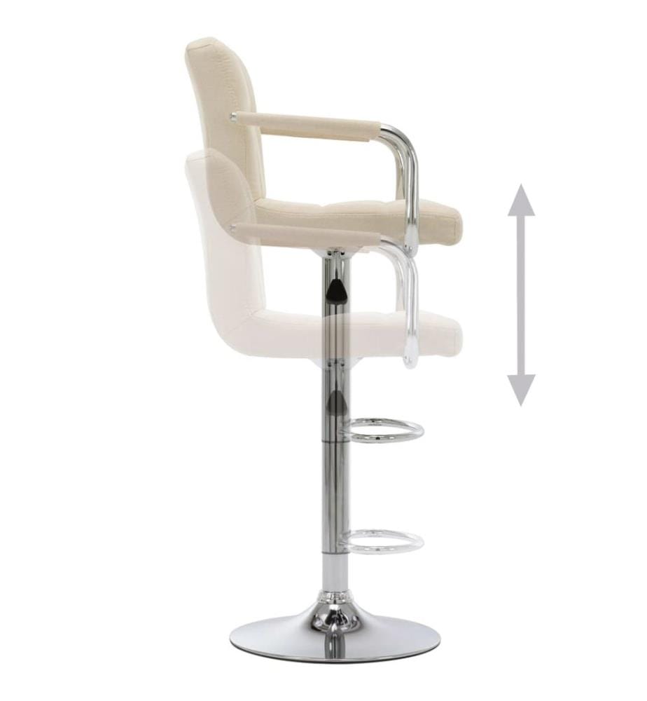 Barhocker Creme Stoff