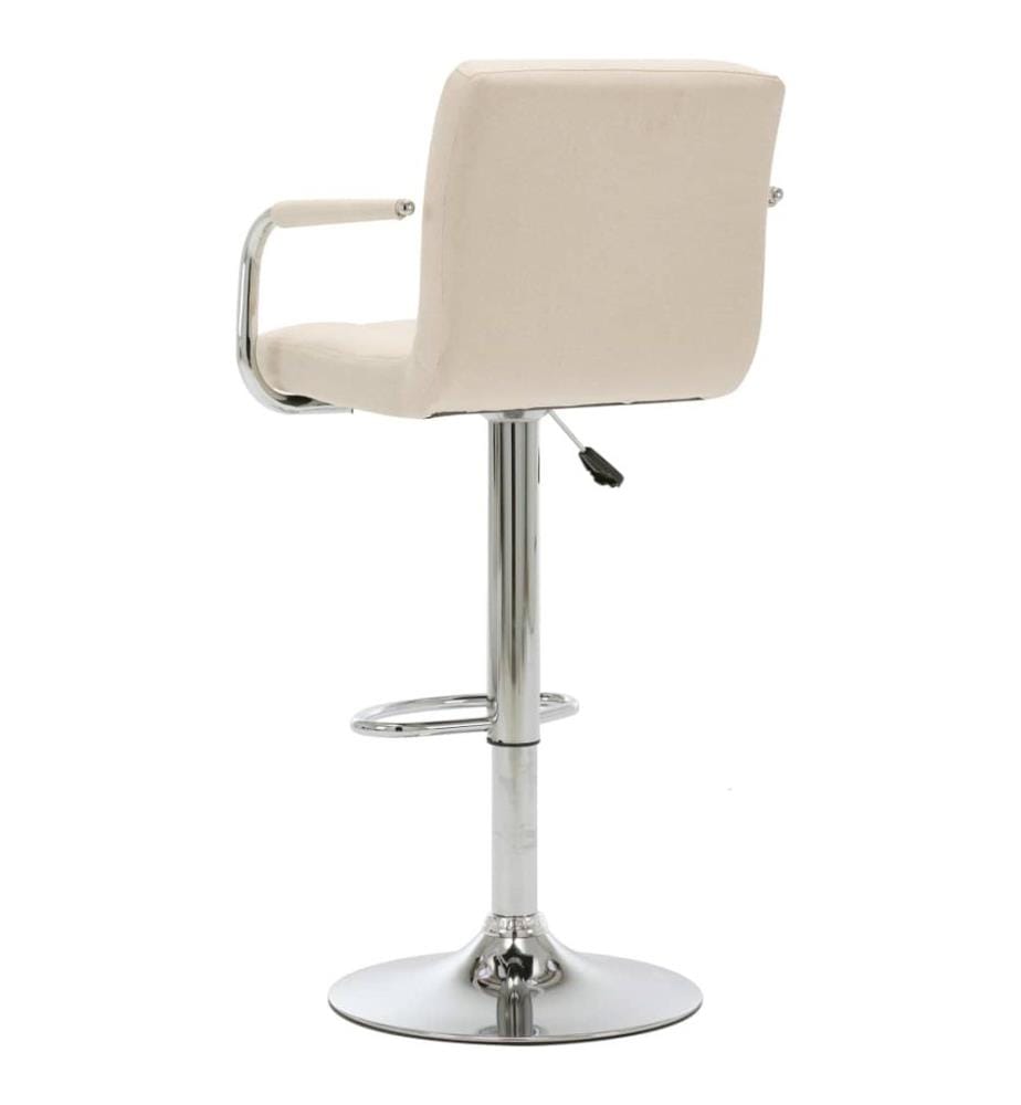 Barhocker 2 Stk. Creme Stoff