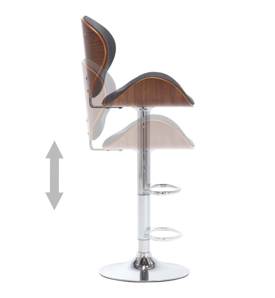 Barhocker Grau Stoff