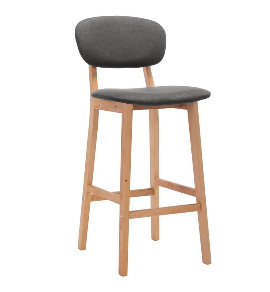 Barhocker 2 Stk. Dunkelgrau Stoff
