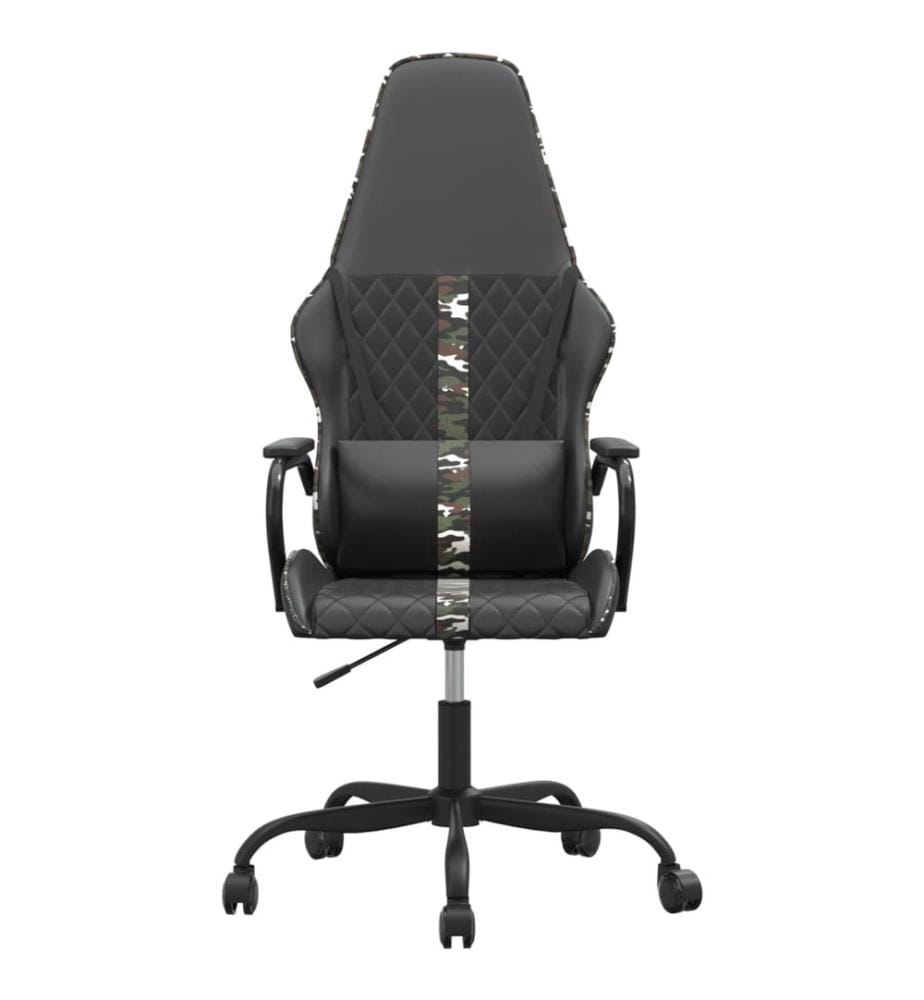 Chaise de jeu Noir et camouflage Similicuir