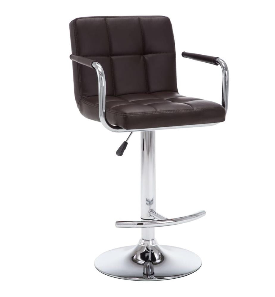 Barhocker 2 Stk. Braun Kunstleder