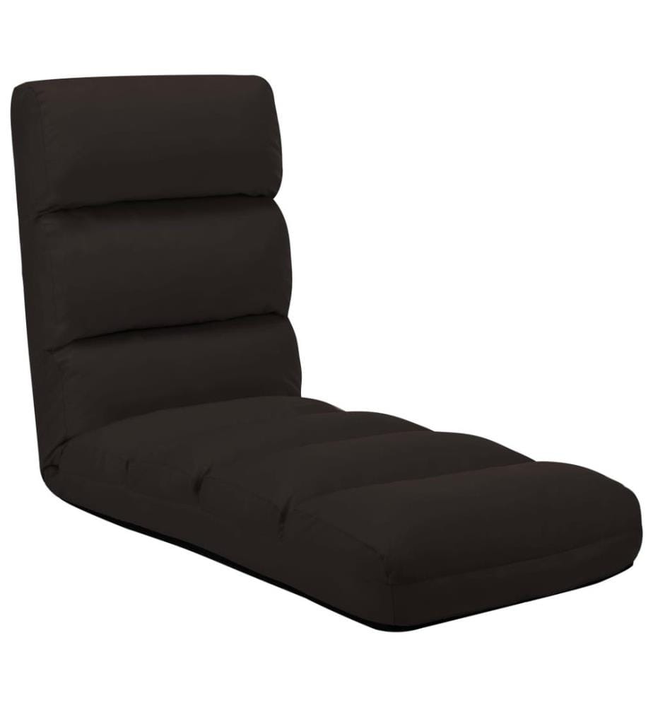 Chaise pliable de sol Marron Similicuir
