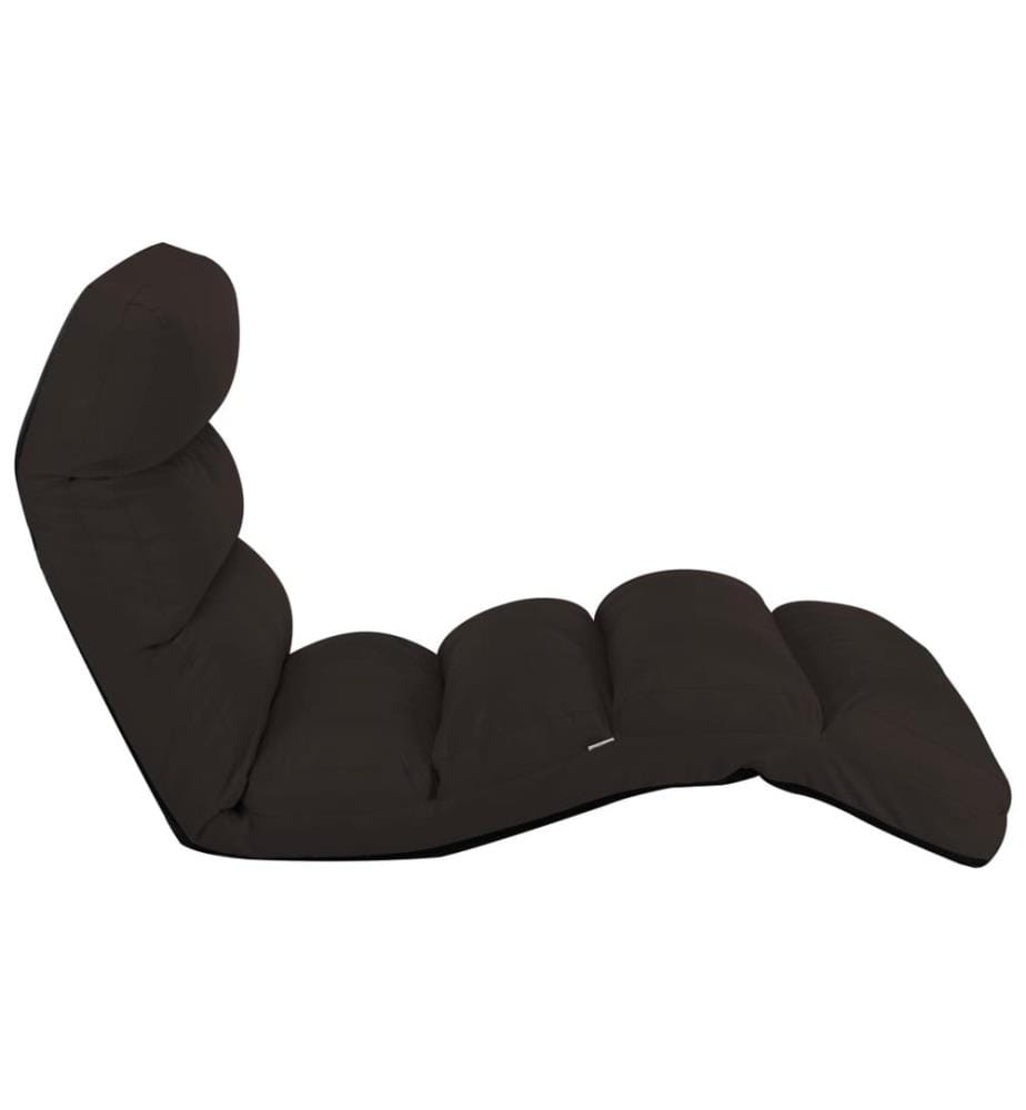Chaise pliable de sol Marron Similicuir