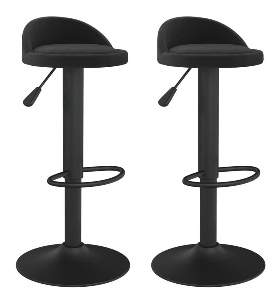 Barhocker 2 Stk. Schwarz Samt