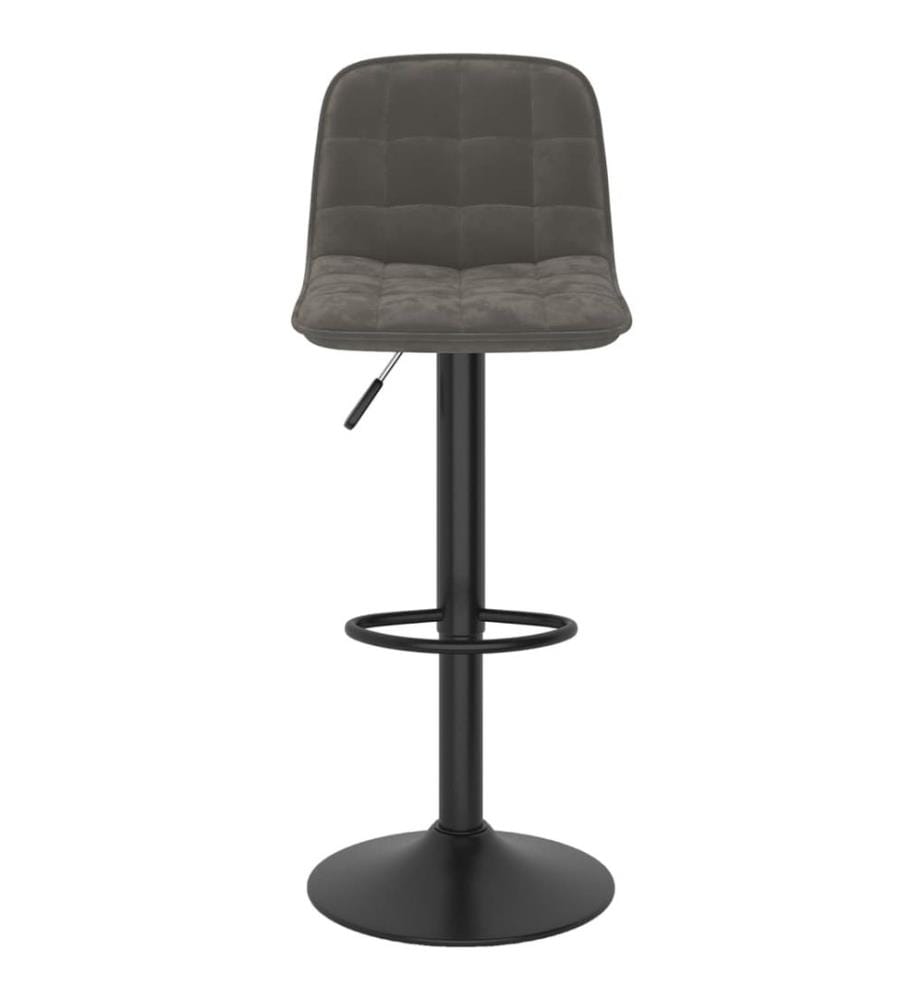 Tabouret de bar Gris foncé Velours
