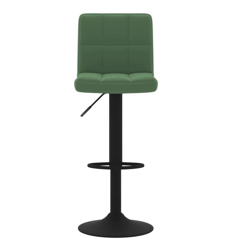 Barhocker 2 Stk. Dunkelgrün Samt