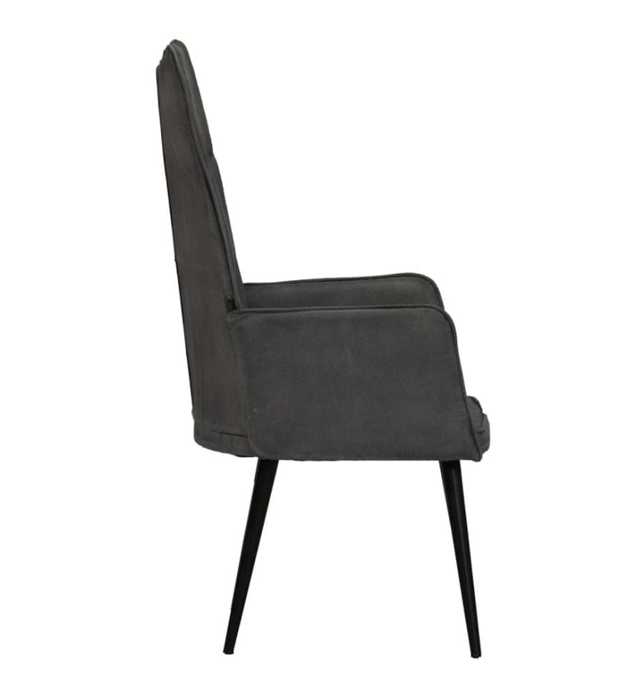 Ohrensessel Schwarz Canvas