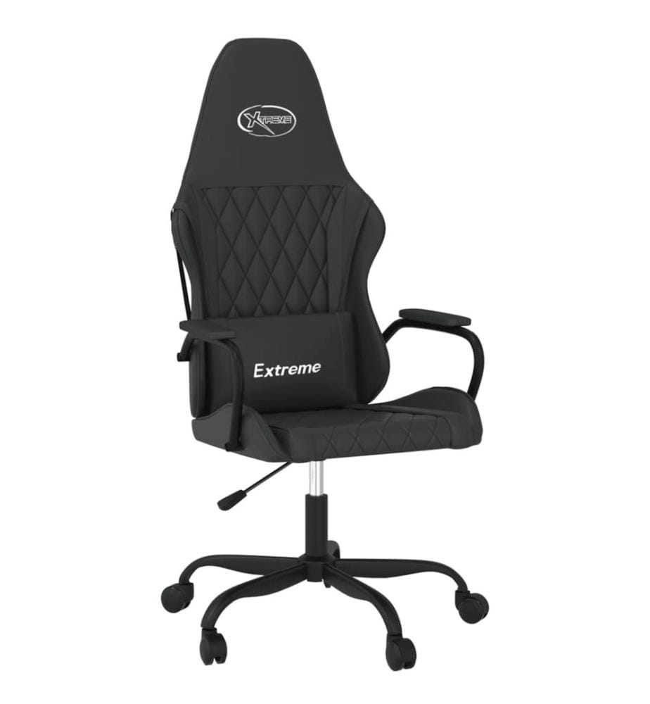 Gaming-Stuhl mit Massagefunktion Schwarz Kunstleder