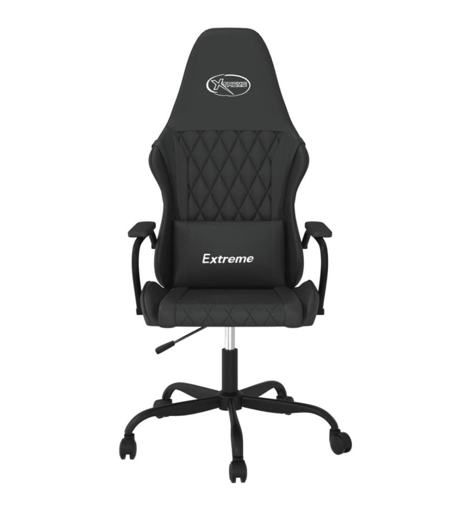 Gaming-Stuhl mit Massagefunktion Schwarz Kunstleder