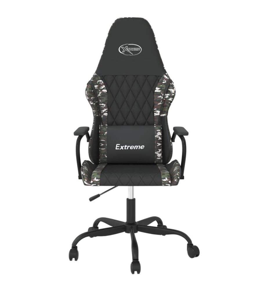 Gaming-Stuhl mit Massagefunktion Schwarz Tarnfarben Kunstleder