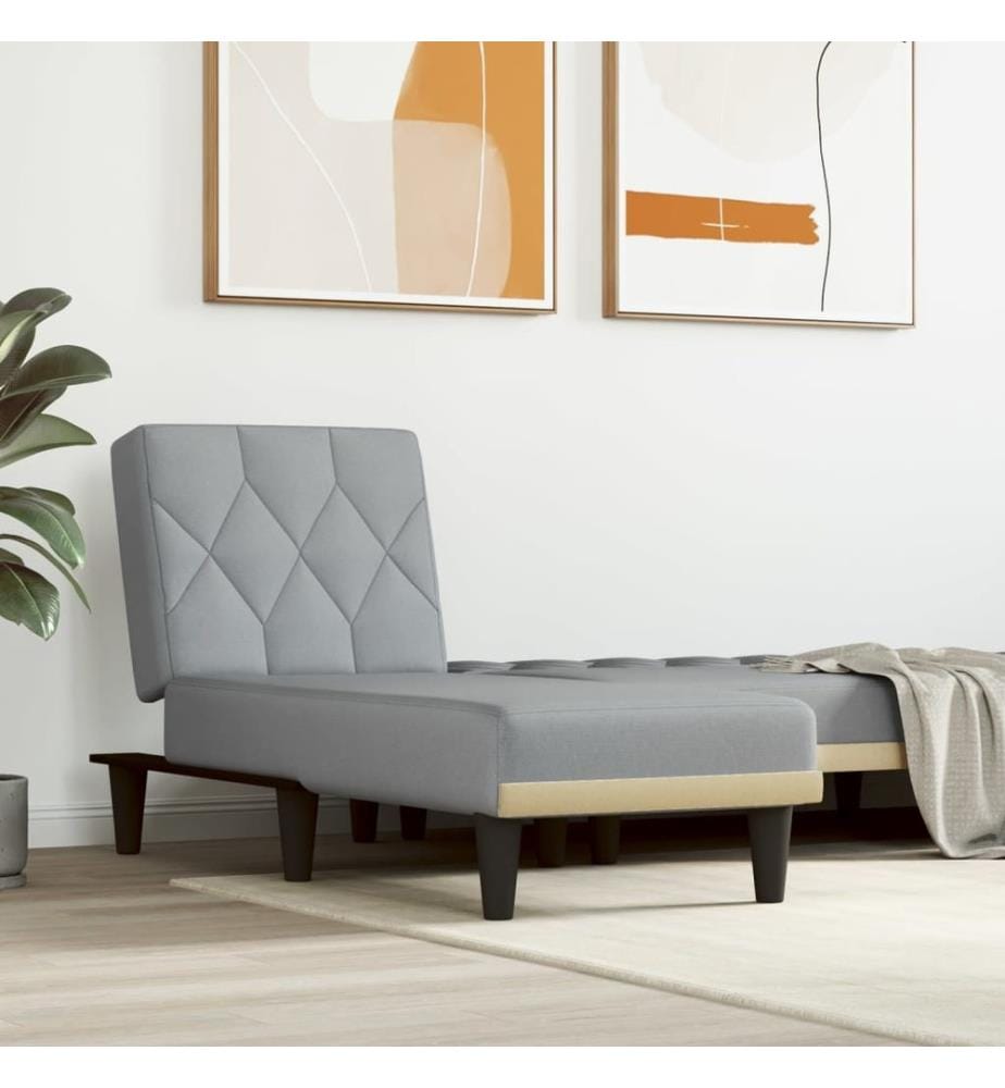 Chaiselongue Hellgrau Stoff
