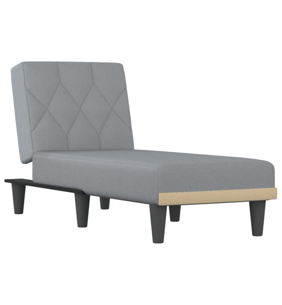 Chaiselongue Hellgrau Stoff