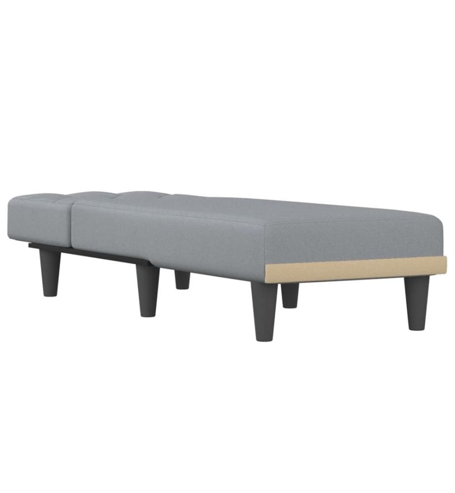 Chaiselongue Hellgrau Stoff