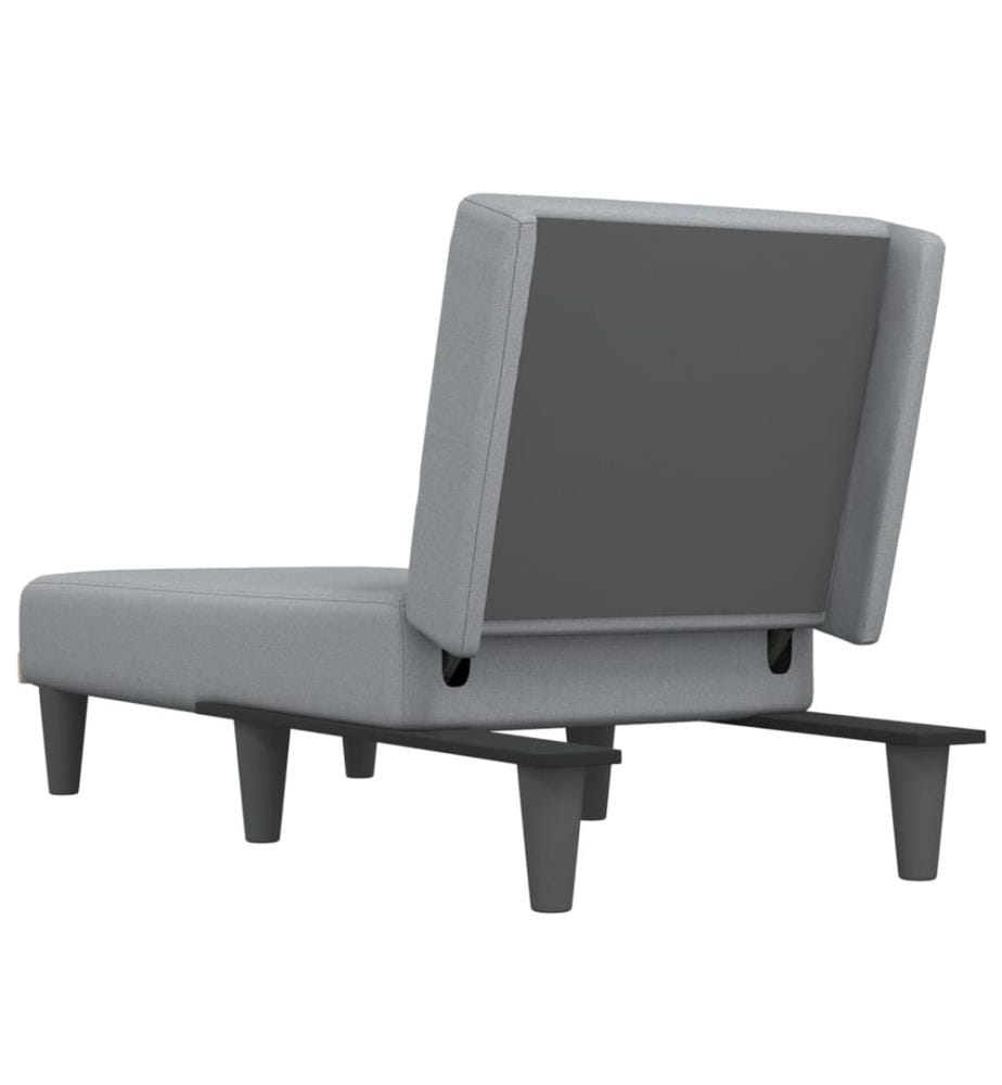 Chaiselongue Hellgrau Stoff