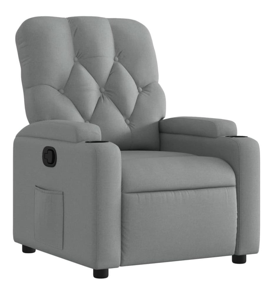 Relaxsessel Hellgrau Stoff