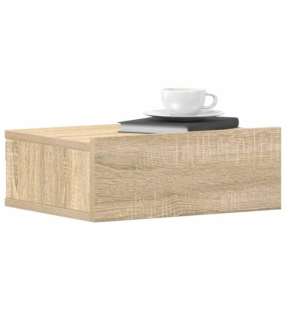 Hängender Nachttisch Sonoma-Eiche 40x30x15 cm Holzwerkstoff
