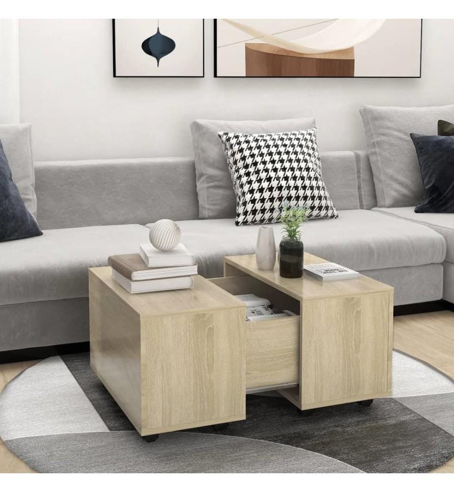 Couchtisch Sonoma-Eiche 60x60x38 cm Holzwerkstoff