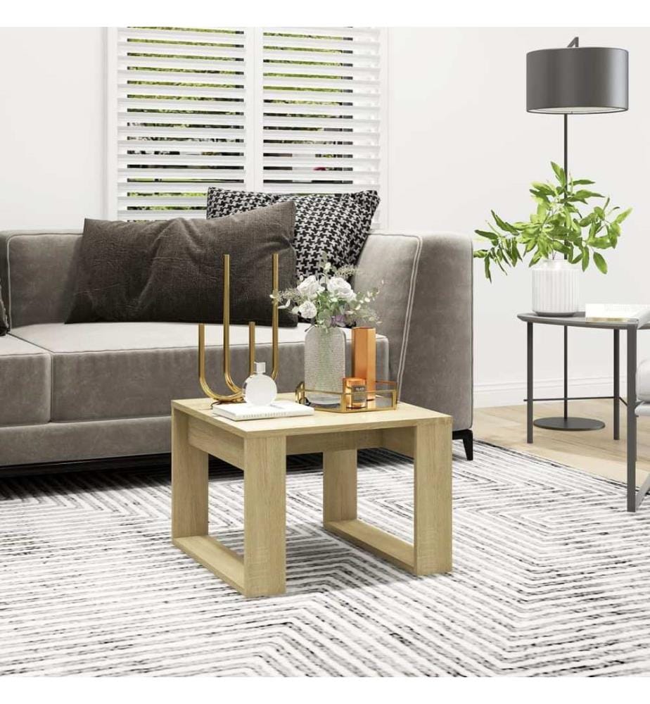 Table d'appoint Chêne sonoma 50x50x35 cm Bois d'ingénierie