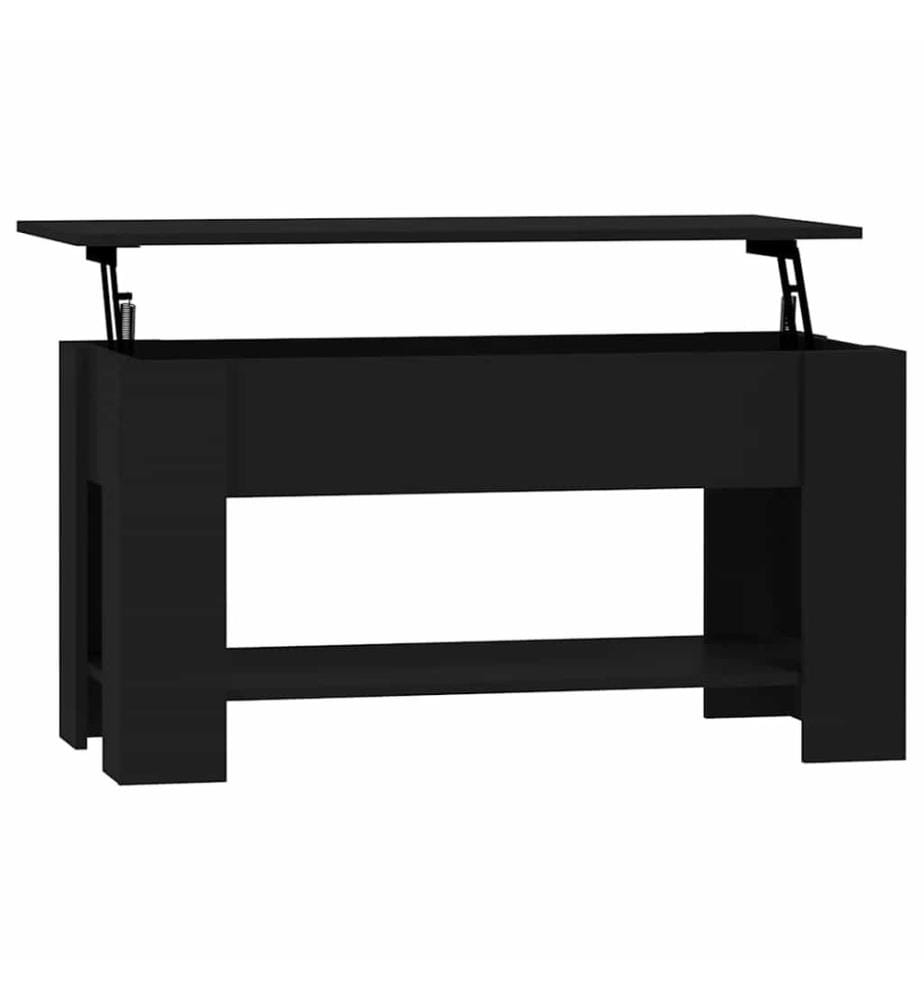 Table basse noir 101x49x52 cm bois d'ingénierie