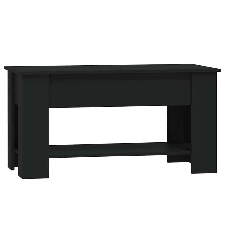 Table basse noir 101x49x52 cm bois d'ingénierie