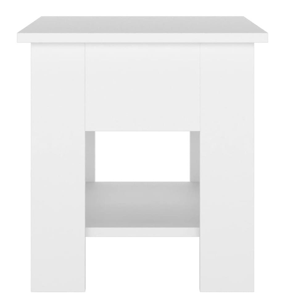 Table basse Blanc 40x40x42 cm Bois d'ingénierie