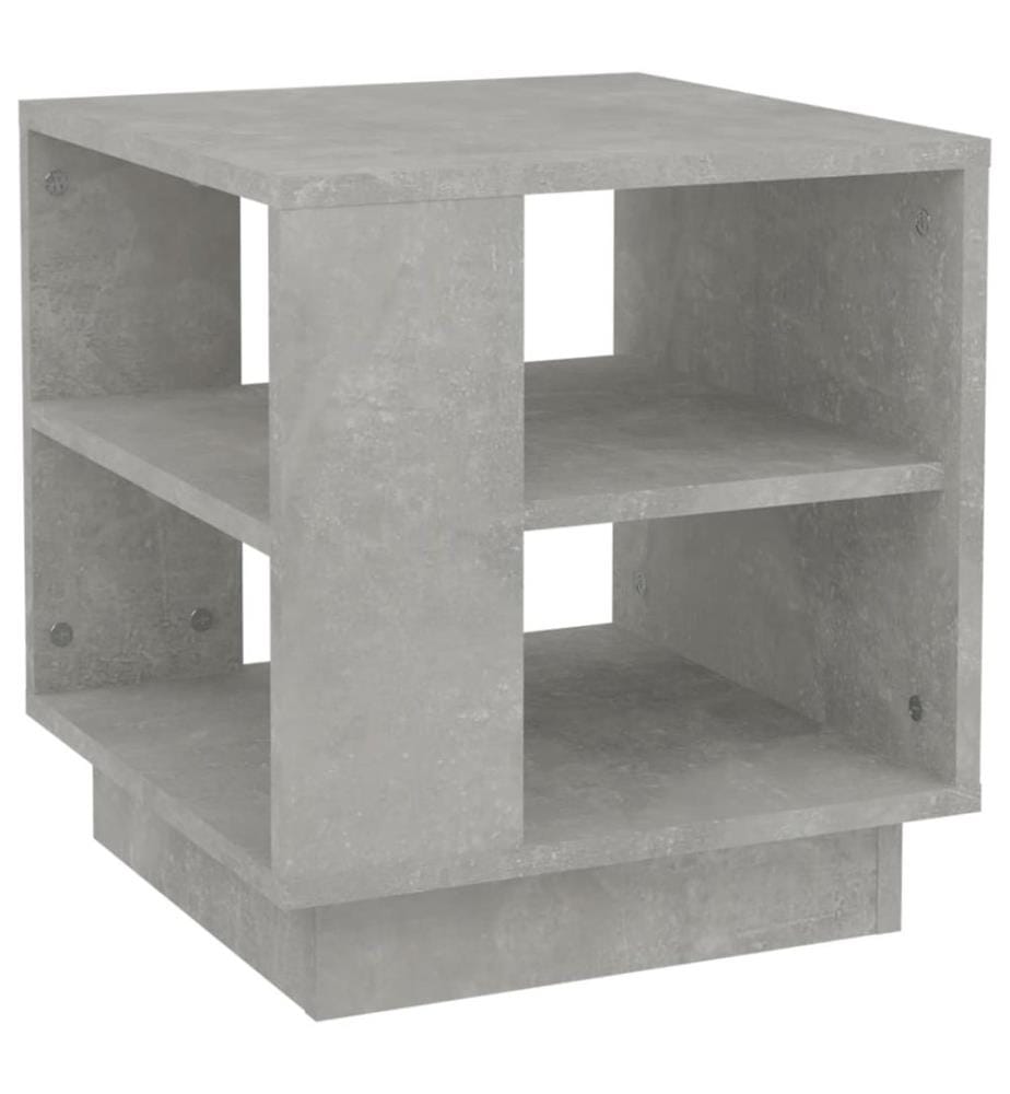 Table basse gris béton 40x40x43 cm bois d'ingénierie