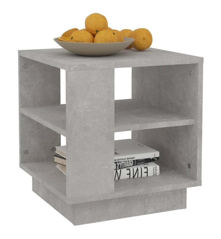 Table basse gris béton 40x40x43 cm bois d'ingénierie