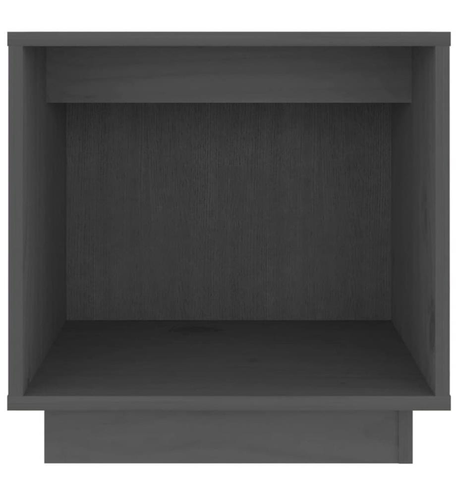 Table de chevet Gris 40x30x40 cm Bois de pin solide