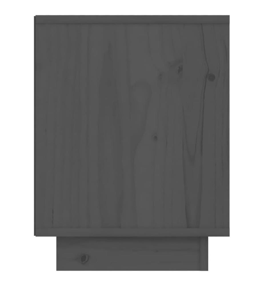 Table de chevet Gris 40x30x40 cm Bois de pin solide