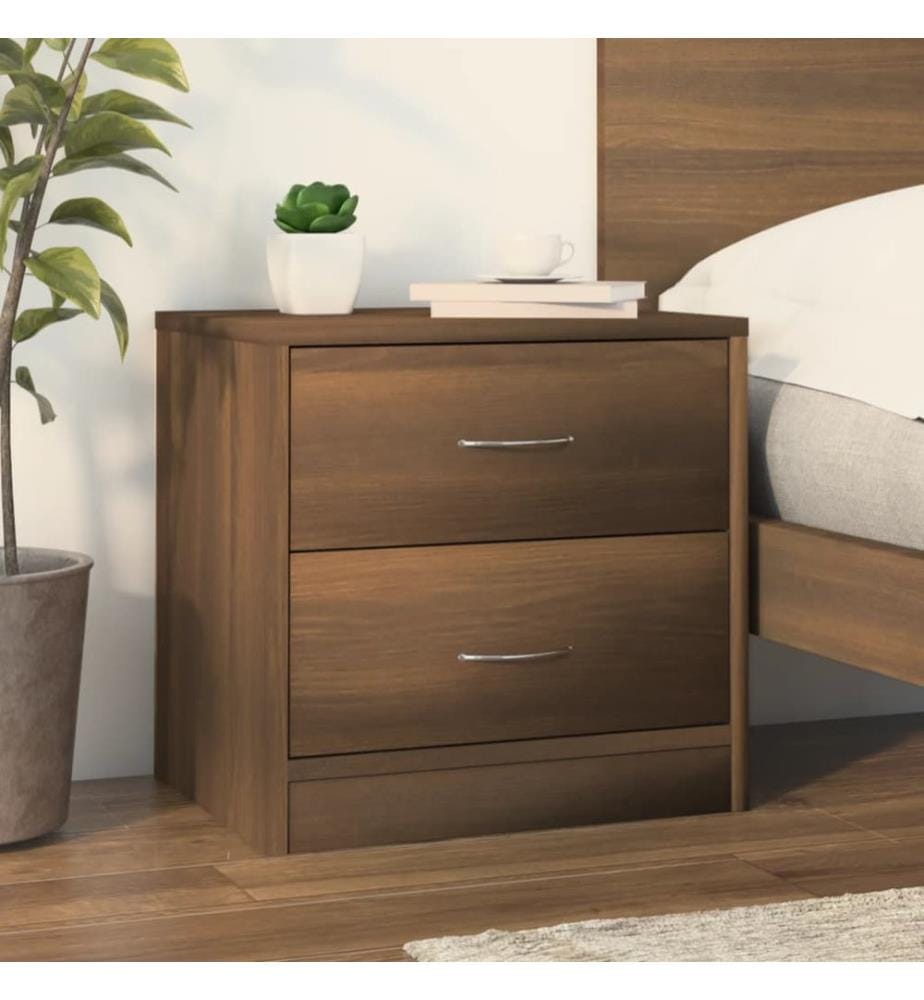 Nachttisch Braun Eichen-Optik 40x30x40 cm Holzwerkstoff