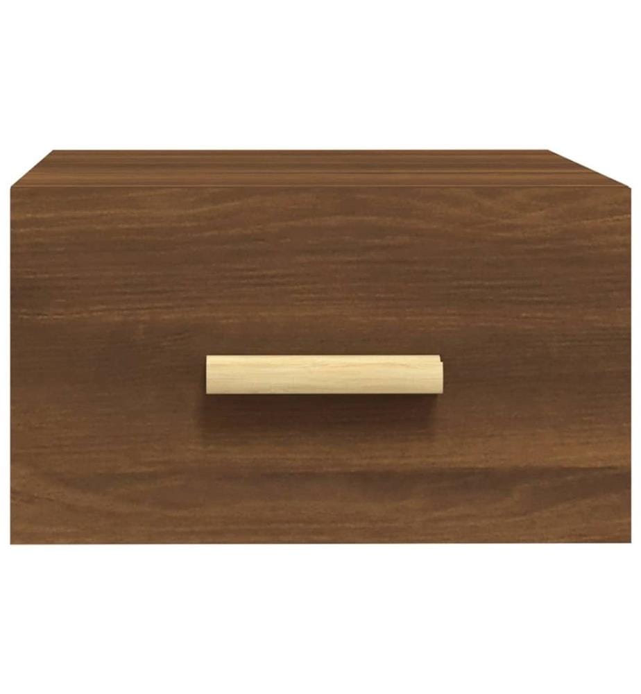 Wand-Nachttisch Braun Eichen-Optik 35x35x20 cm