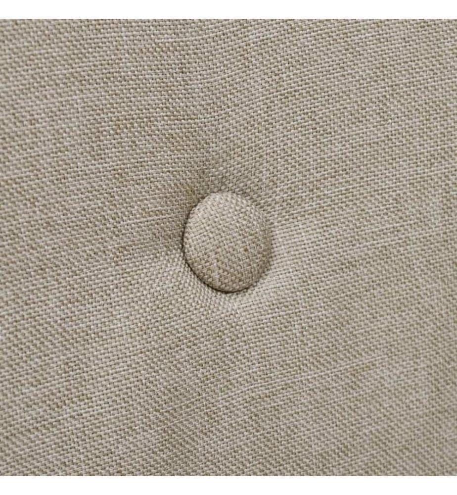 Esszimmerstühle 2 Stk. Beige Stoff und Massivholz Eiche