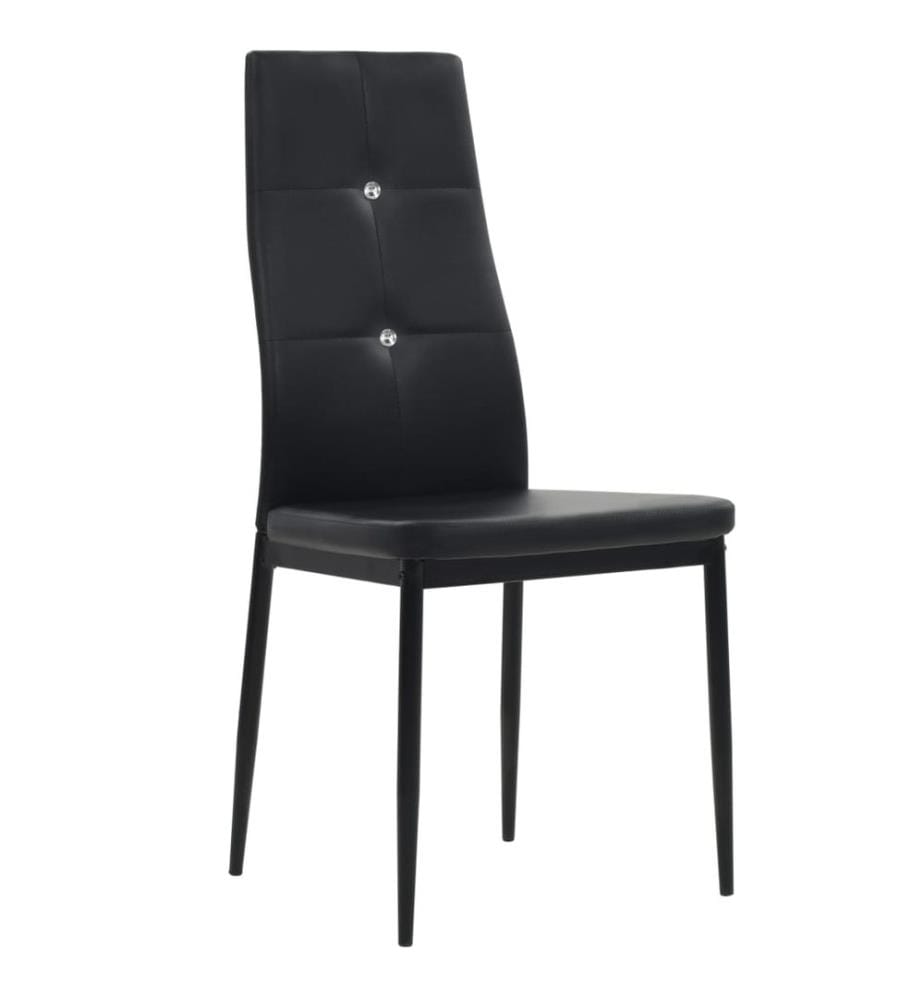Esszimmerstühle 6 Stk. Schwarz Kunstleder