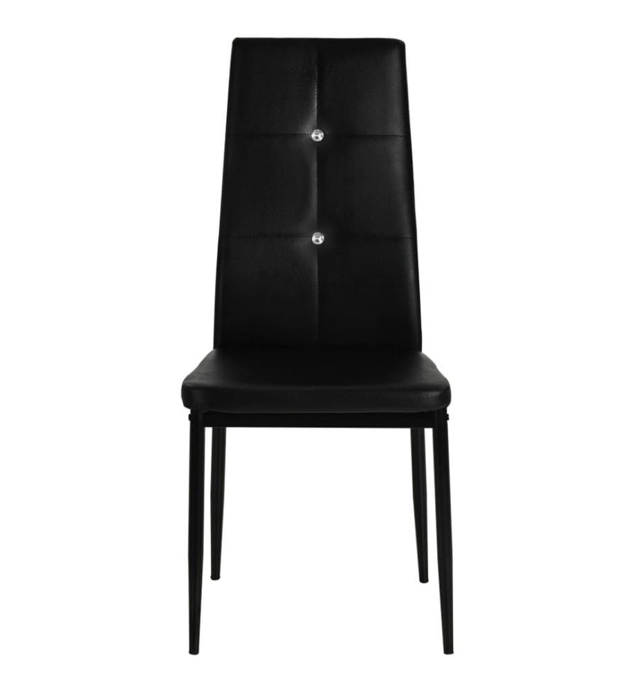 Esszimmerstühle 6 Stk. Schwarz Kunstleder