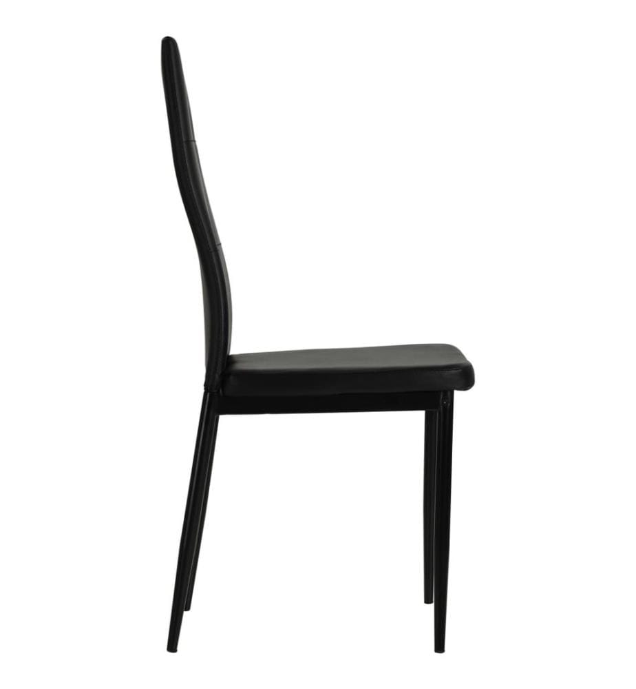 Esszimmerstühle 6 Stk. Schwarz Kunstleder