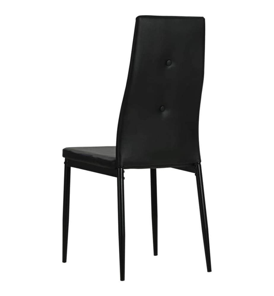 Esszimmerstühle 6 Stk. Schwarz Kunstleder