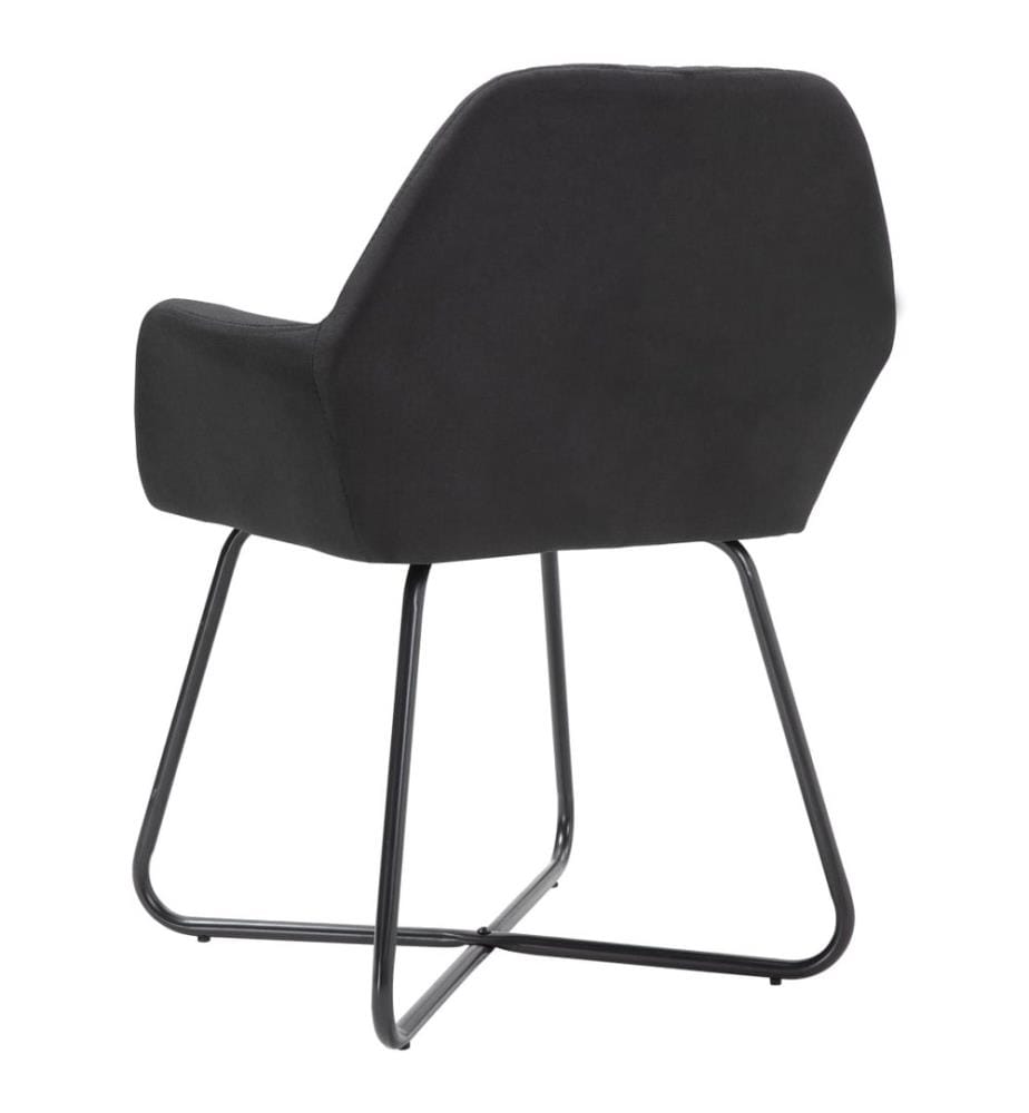 Esszimmerstühle 4 Stk. Schwarz Stoff