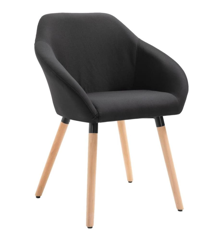 Esszimmerstühle 4 Stk. Schwarz Stoff