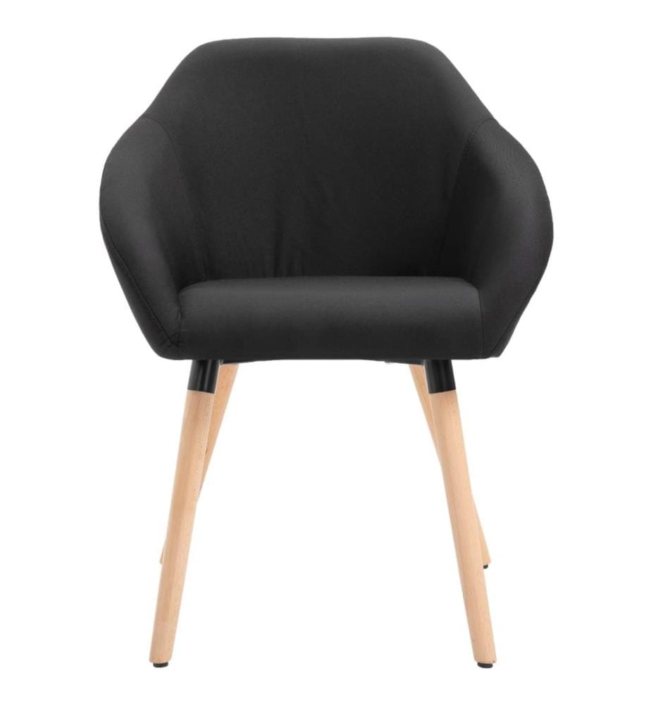 Esszimmerstühle 4 Stk. Schwarz Stoff