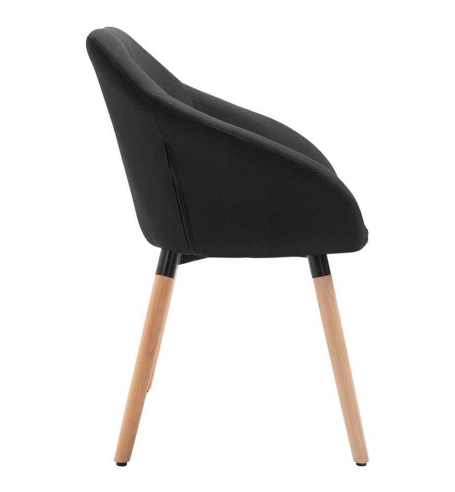 Esszimmerstühle 4 Stk. Schwarz Stoff