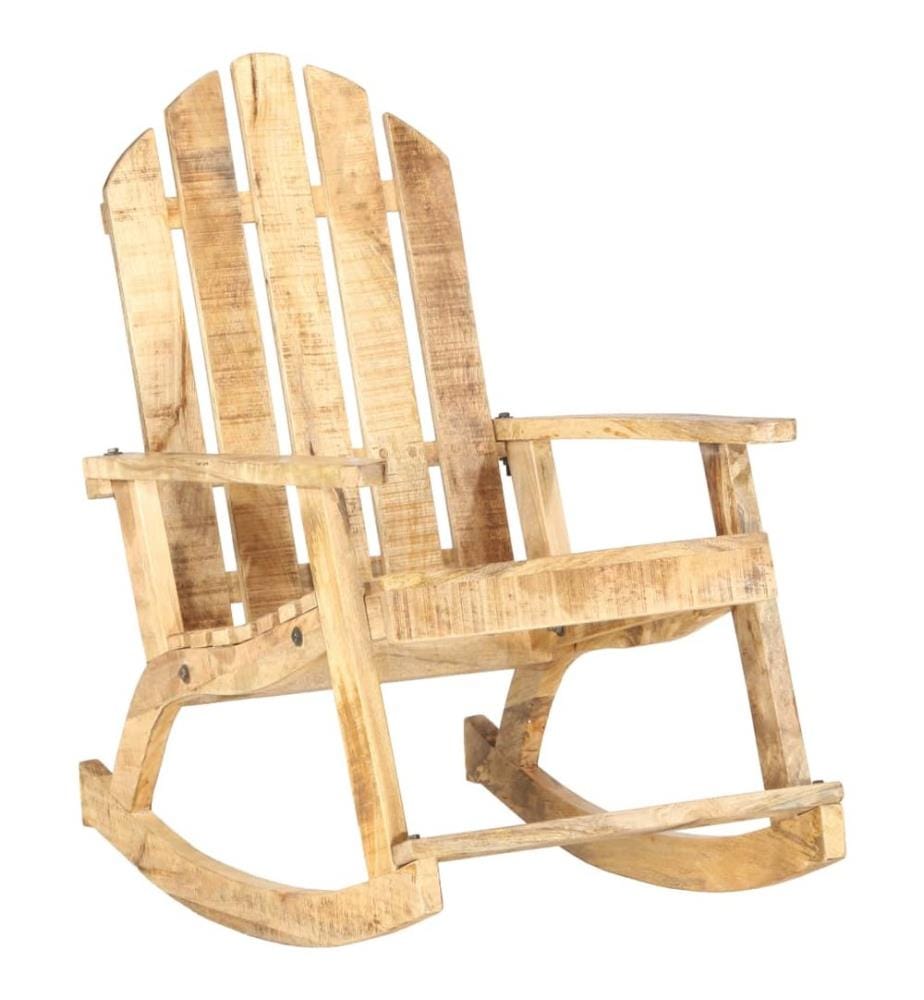Chaise à bascule de jardin Bois de manguier solide