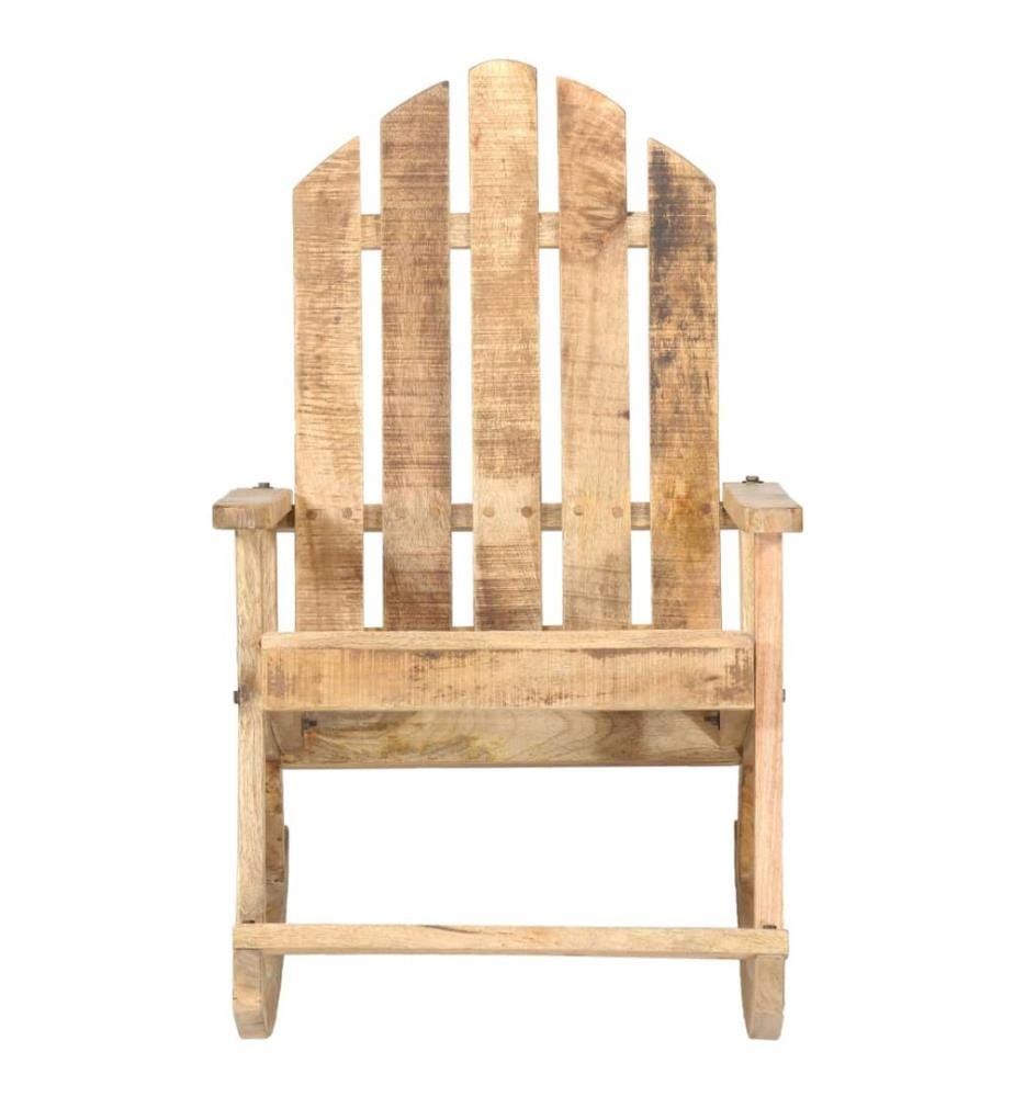 Chaise à bascule de jardin Bois de manguier solide