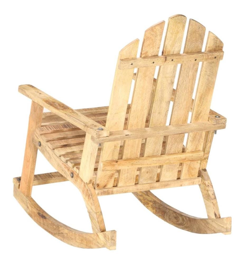 Chaise à bascule de jardin Bois de manguier solide