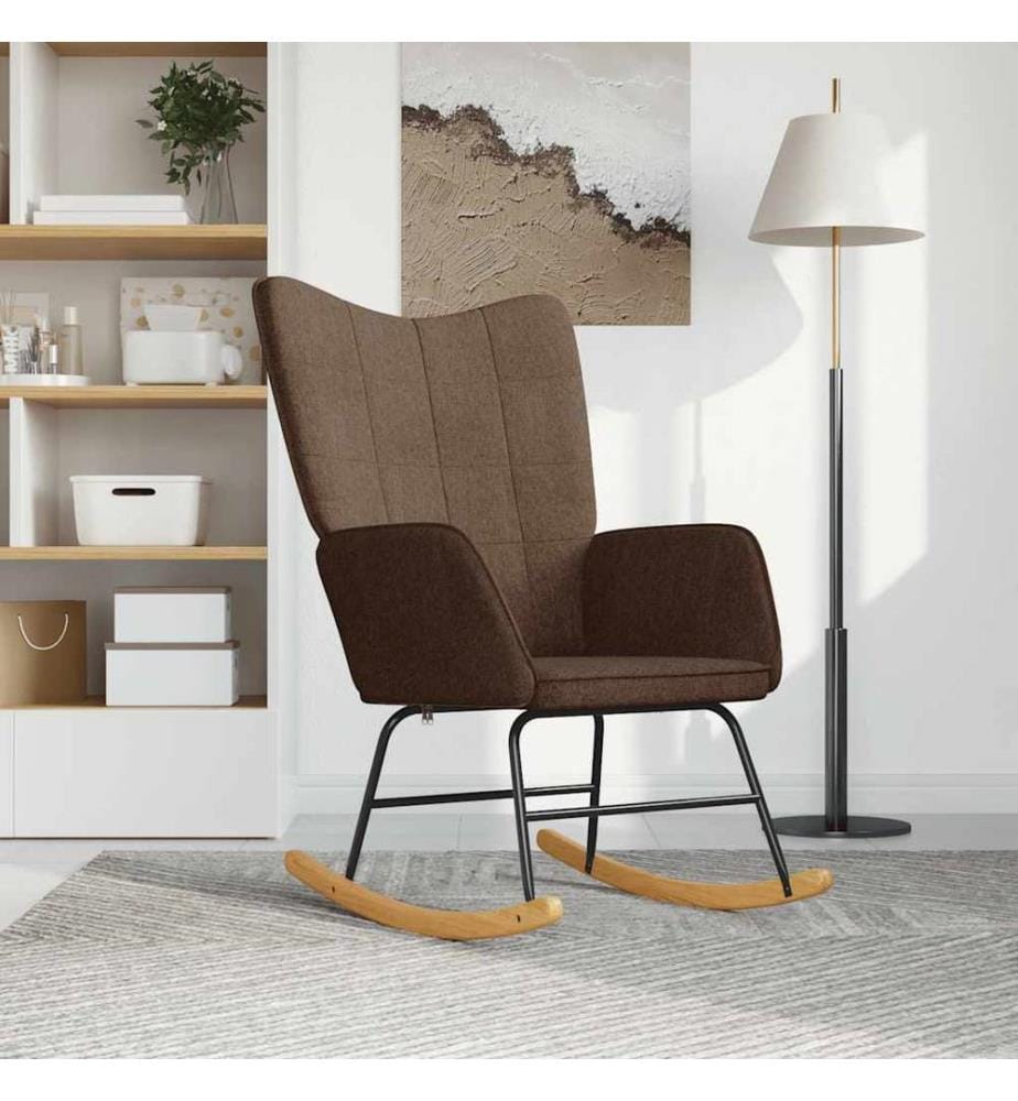 Chaise à bascule Marron Tissu