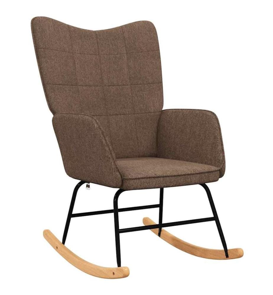 Chaise à bascule Marron Tissu