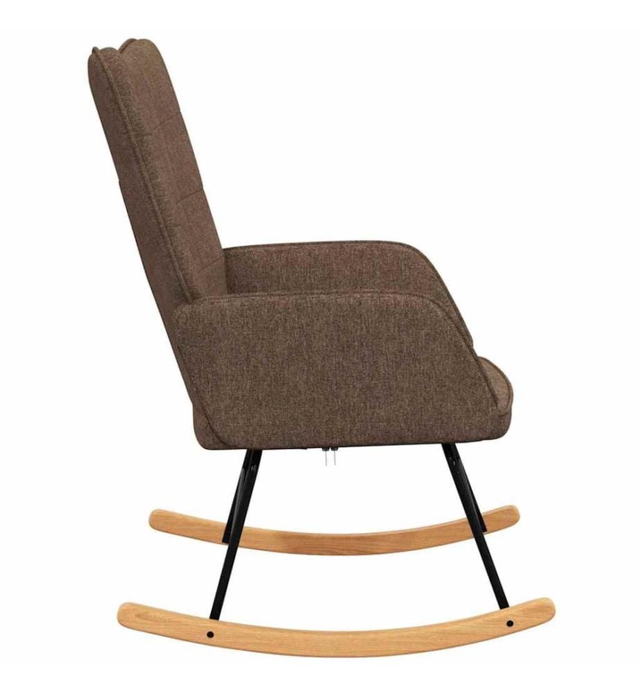 Chaise à bascule Marron Tissu